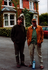 Colin Moulding and Andy Partridge outside Colin's house, 11 June 2001