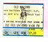 ticket stub from San Francisco, February 26, 1980